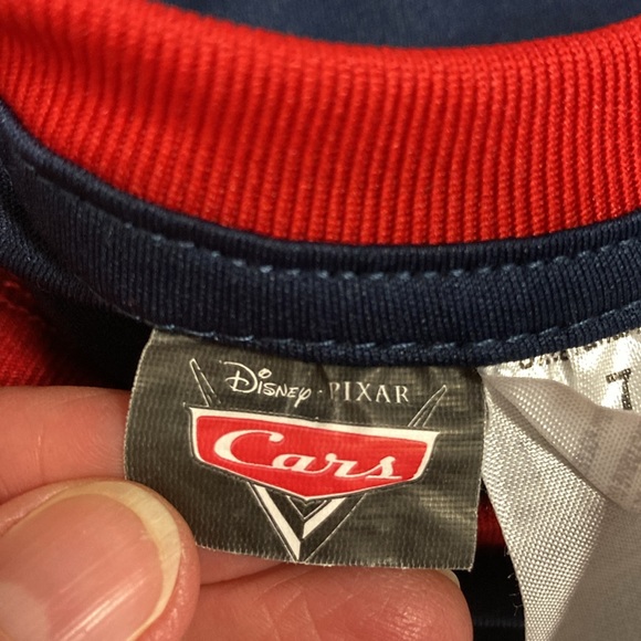 Disney Pixar lightning McQueen navy red race car tank top size 7 - Picture 5 of 6